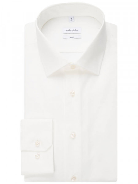 SEIDENSTICKER Slim Fit Camisa Beige claro Business Kent Popeline - Vista 4