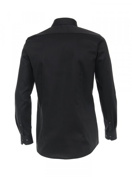 VENTI Slim Fit Camisa Negro Kent Twill