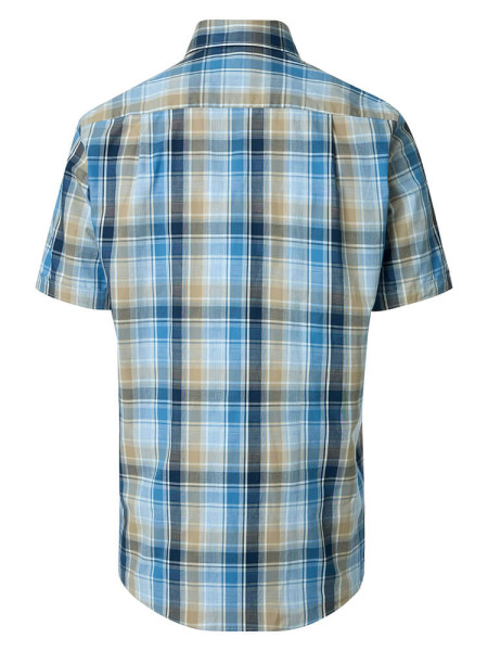 REDMOND Comfort Fit Camisa Azul claro Button-Down Hyperflex Dobby