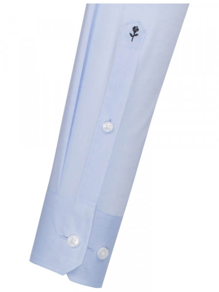 SEIDENSTICKER Slim Fit Camisa Azul claro Business Kent Popeline - Vista 1