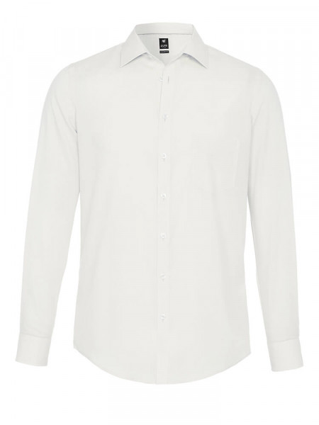 PURE Regular Fit Camisa Beige claro Kent Popeline - Vista 1