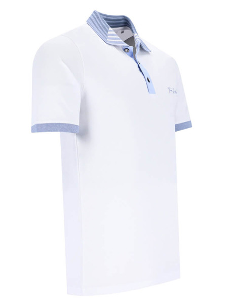 TOM RIPLEY Polo Blanco Extrafeine Qualität - Vista 1