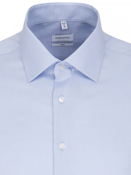 SEIDENSTICKER Slim Fit Camisa Azul claro Business Kent Struktur - Vista 2