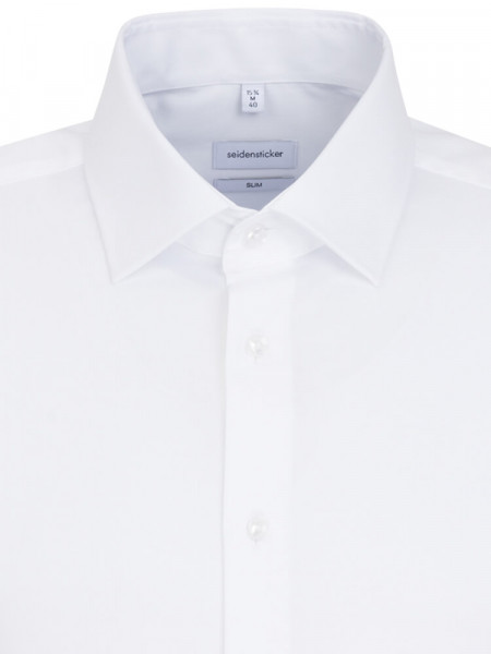SEIDENSTICKER Slim Fit Camisa Blanco Business Kent Original - Vista 2