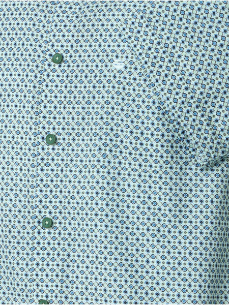 REDMOND Comfort Fit Camisa Verde Kent Print - Vista 2