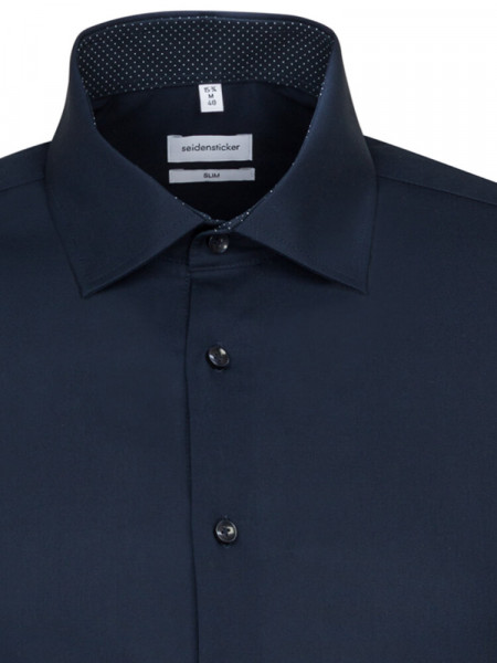 SEIDENSTICKER Slim Fit Camisa Marina Business Kent Popeline - Vista 2