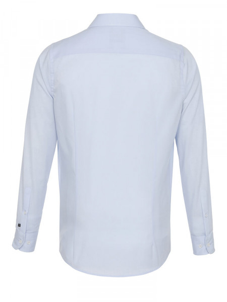 PURE Regular Fit Camisa Azul claro Kent Popeline