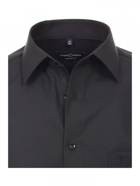 CASAMODA Comfort Fit Camisa Negro Kent Popeline - Vista 1