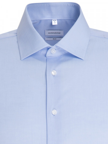 SEIDENSTICKER Slim Fit Camisa Azul claro Business Kent Chambray - Vista 2