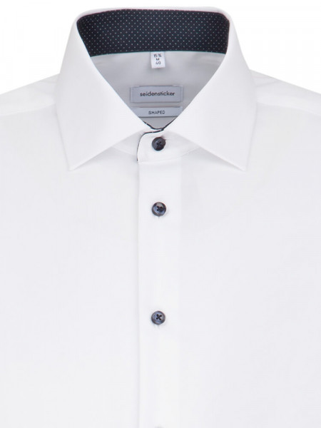 SEIDENSTICKER Tailored Fit Camisa Blanco Business Kent Popeline - Vista 2