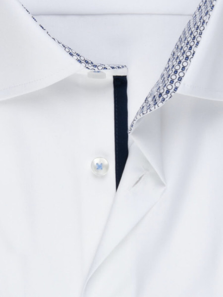 SEIDENSTICKER Tailored Fit Camisa Blanco Business Kent Popeline - Vista 2