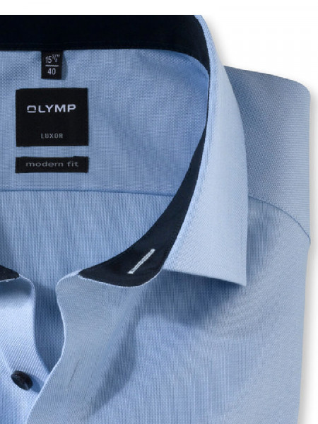 OLYMP Regular Fit Camisa Azul claro Global Kent Struktur