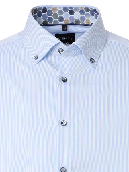 VENTI Regular Fit Camisa Azul claro Button-Down Struktur - Vista 1