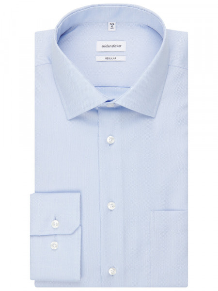 SEIDENSTICKER Regular Fit Camisa Azul claro Business Kent Struktur - Vista 4