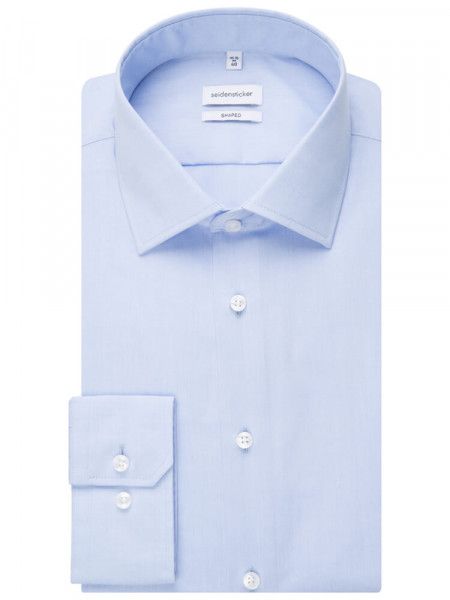 SEIDENSTICKER Tailored Fit Camisa Azul claro Business Kent Chambray - Vista 4