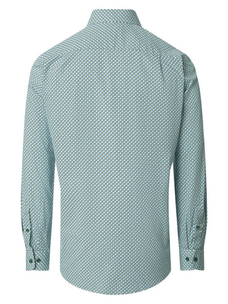 REDMOND Comfort Fit Camisa Verde Kent Print