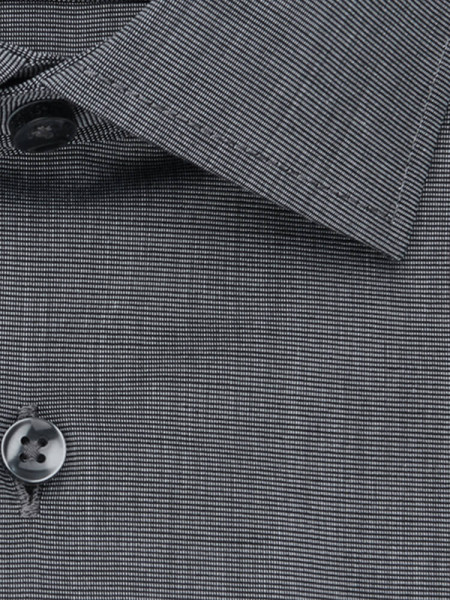 SEIDENSTICKER Slim Fit Camisa Antracita Business Kent Fil à Fil - Vista 3