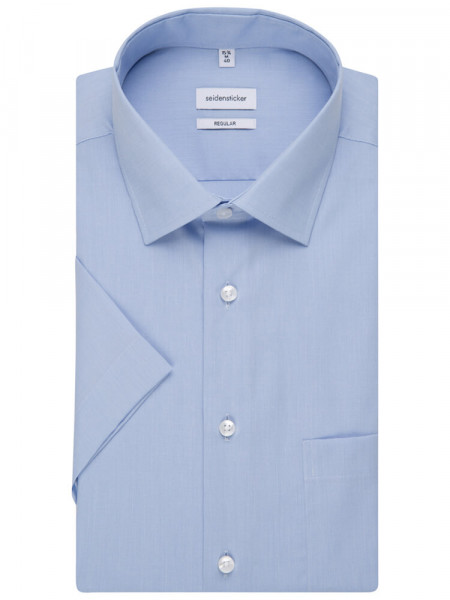 SEIDENSTICKER Regular Fit Camisa Azul claro Business Kent Fil à Fil - Vista 4