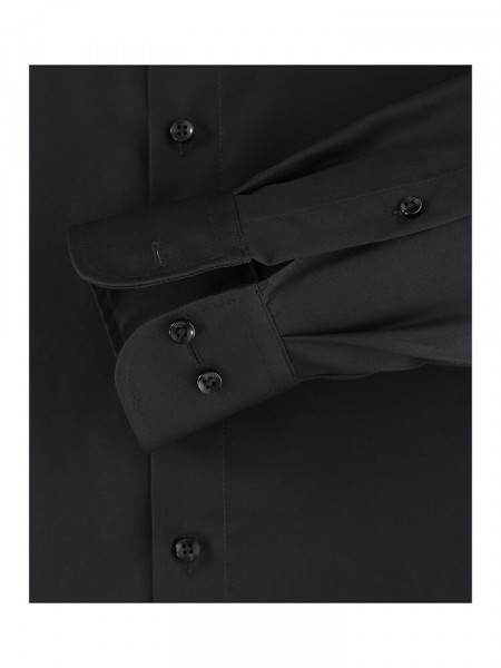 CASAMODA Comfort Fit Camisa Negro Kent Popeline - Vista 2