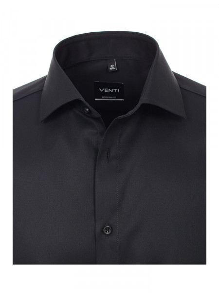 VENTI Regular Fit Camisa Negro Kent Twill - Vista 1