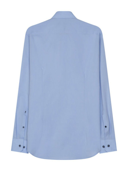 SEIDENSTICKER Tailored Fit Camisa Azul claro Business Kent Fil à Fil