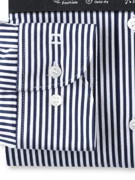 OLYMP Slim Fit Camisa Marina Kent Jersey - Vista 2