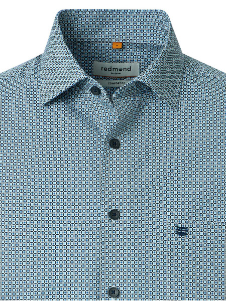 REDMOND Regular Fit Camisa Azul claro Kent Print - Vista 1