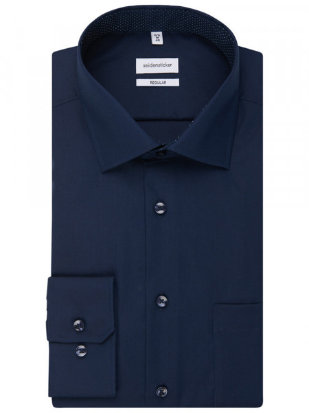 SEIDENSTICKER Regular Fit Camisa Marina Business Kent Popeline - Vista 4