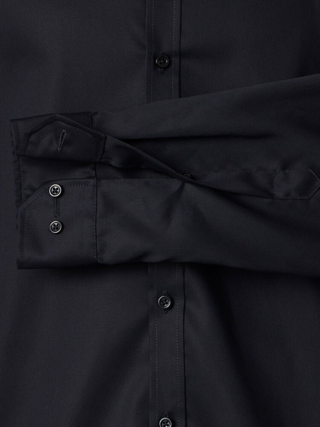 VENTI Slim Fit Camisa Negro Kent Popeline - Vista 2