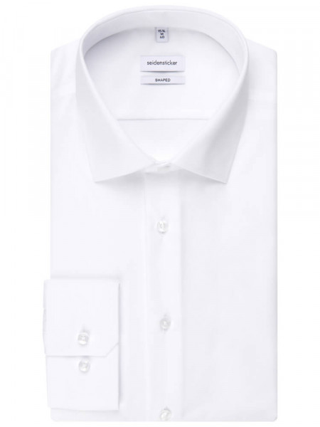 SEIDENSTICKER Tailored Fit Camisa Blanco Business Kent Popeline - Vista 4