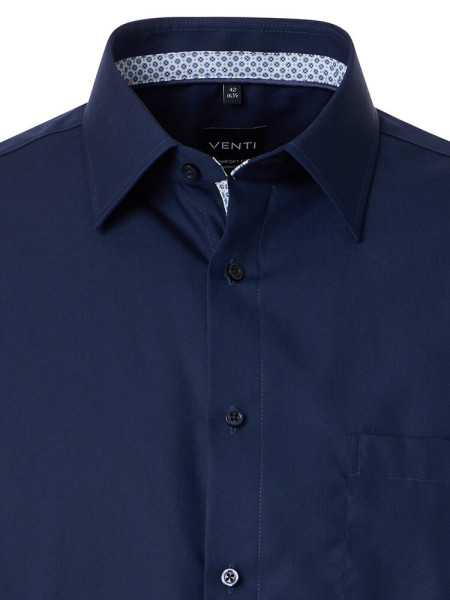 VENTI Comfort Fit Camisa Azul oscuro Kent Popeline - Vista 1