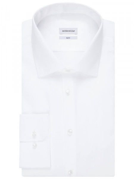 SEIDENSTICKER Slim Fit Camisa Blanco Business Kent Original - Vista 4