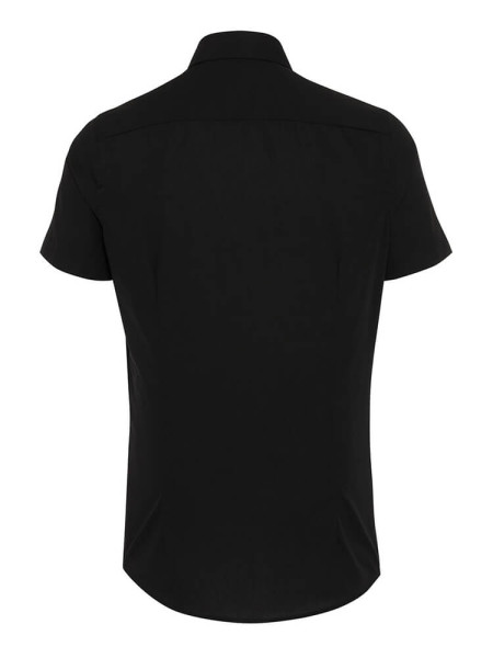 PURE Regular Fit Camisa Negro Kent Popeline