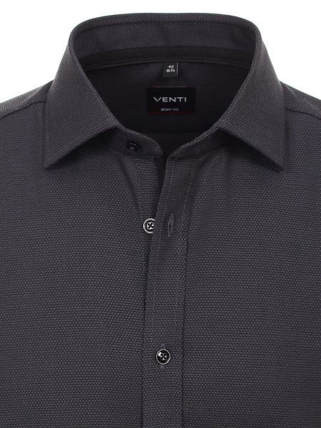 VENTI Slim Fit Camisa Antracita Kent Easy Care  - Vista 1