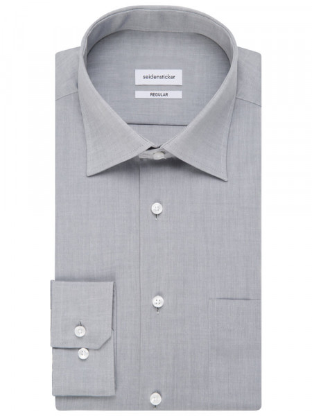 SEIDENSTICKER Regular Fit Camisa Gris Business Kent Chambray - Vista 4