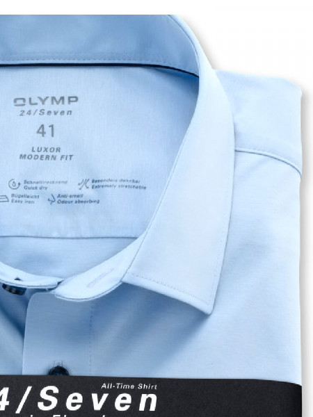 OLYMP Regular Fit Camisa Azul claro New Kent Jersey