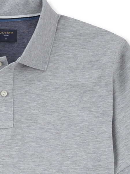OLYMP Polo Gris Piqué