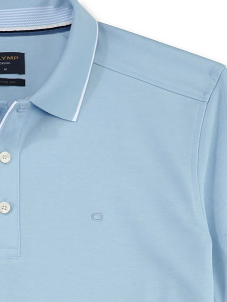 OLYMP Polo Azul claro Extrafeine Qualität
