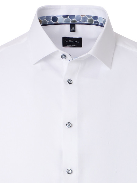 VENTI Regular Fit Camisa Blanco Kent Popeline - Vista 1