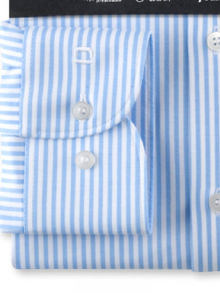 OLYMP Slim Fit Camisa Azul oscuro Kent Jersey - Vista 2