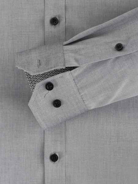 VENTI Slim Fit Camisa Gris Kent Easy Care  - Vista 2