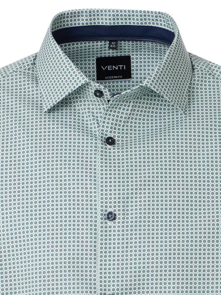 VENTI Regular Fit Camisa Verde Kent Popeline - Vista 1