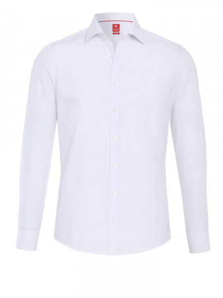 PURE Slim Fit Camisa Blanco Kent Popeline - Vista 1