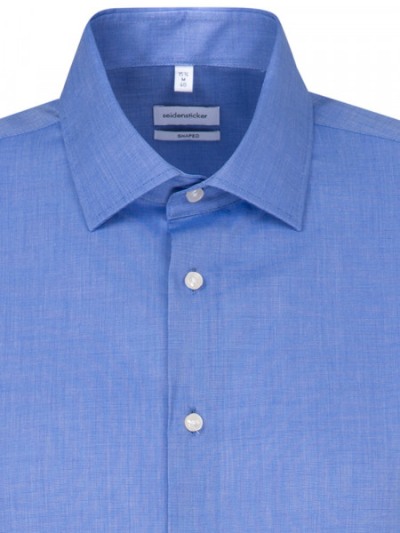 SEIDENSTICKER Tailored Fit Camisa Azul medio Business Kent Fil à Fil - Vista 2