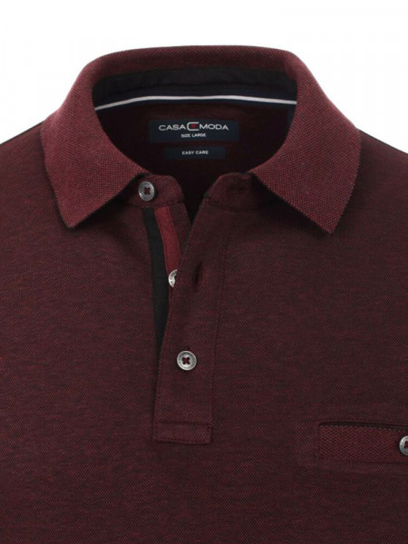 CASAMODA Polo Rojo oscuro Piqué - Vista 1