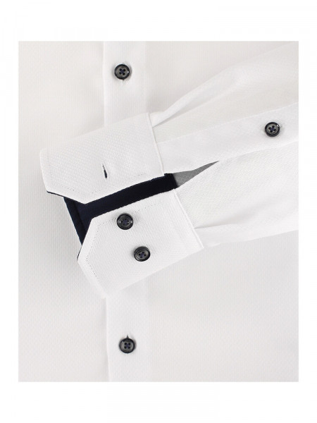 VENTI Regular Fit Camisa Blanco Button-Down Dobby - Vista 2