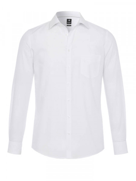 PURE Regular Fit Camisa Blanco Kent Popeline - Vista 1