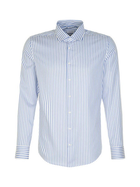 SEIDENSTICKER Tailored Fit Camisa Azul claro New Kent Struktur