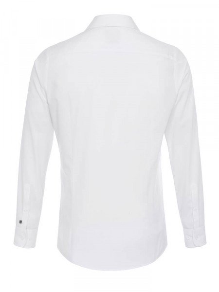 PURE Regular Fit Camisa Blanco Kent Popeline