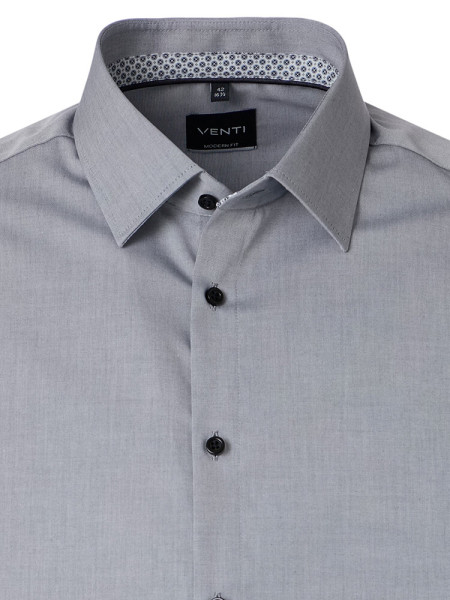 VENTI Regular Fit Camisa Antracita Kent Popeline - Vista 1